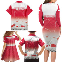 Polish Flag Day Personalized Family Matching Long Sleeve Bodycon Dress and Hawaiian Shirt Duma Narodu 2nd May