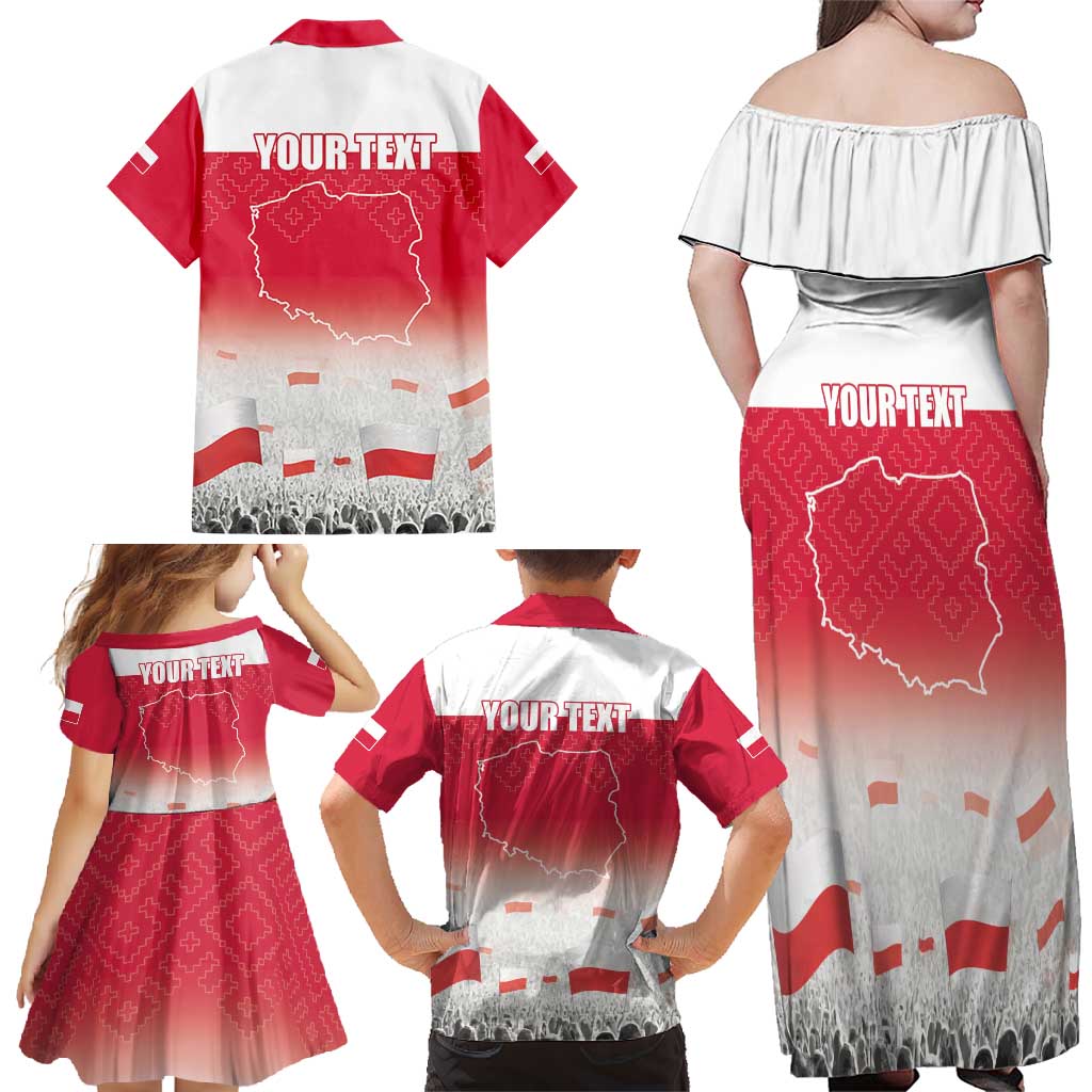 Polish Flag Day Personalized Family Matching Off Shoulder Maxi Dress and Hawaiian Shirt Duma Narodu 2nd May
