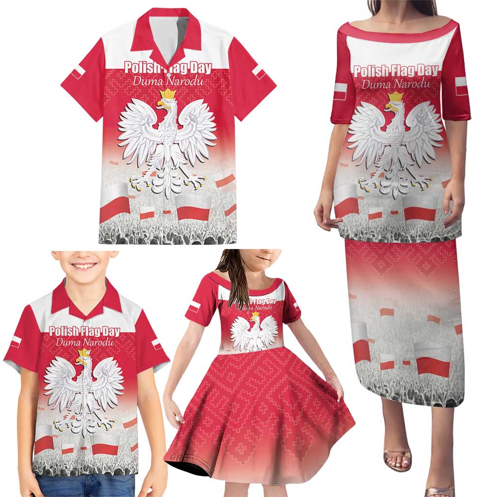 Polish Flag Day Personalized Family Matching Puletasi and Hawaiian Shirt Duma Narodu 2nd May