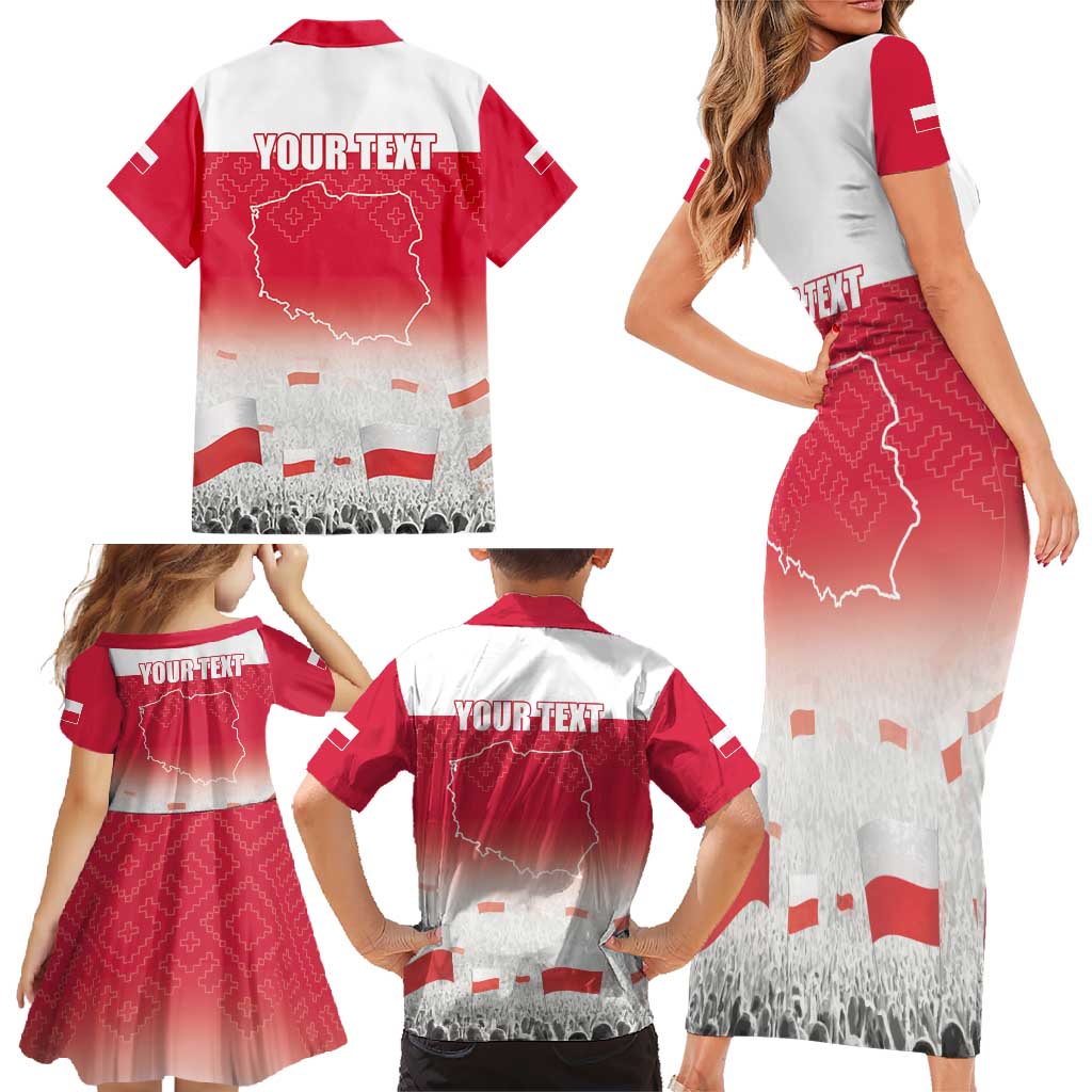 Polish Flag Day Personalized Family Matching Short Sleeve Bodycon Dress and Hawaiian Shirt Duma Narodu 2nd May