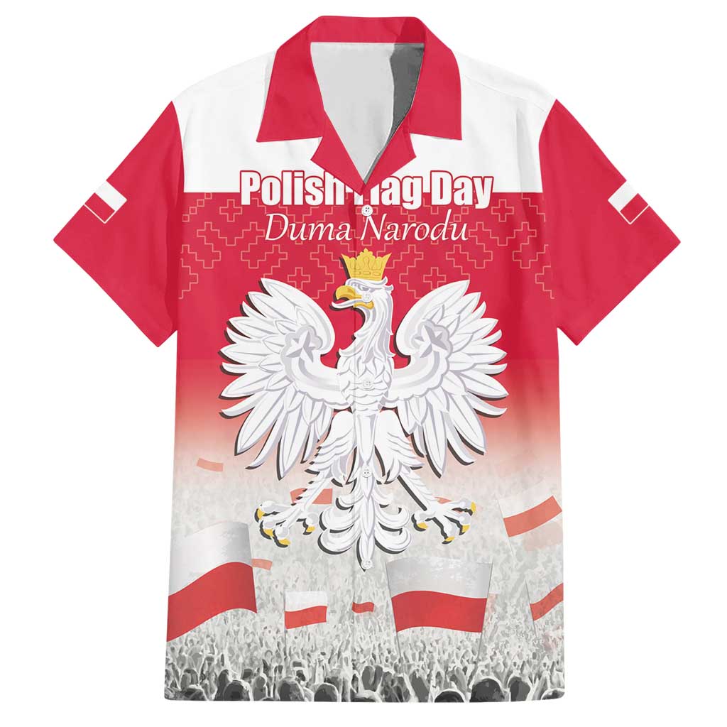 Polish Flag Day Personalized Family Matching Short Sleeve Bodycon Dress and Hawaiian Shirt Duma Narodu 2nd May