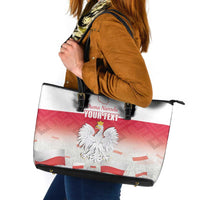Polish Flag Day Personalized Leather Tote Bag Duma Narodu 2nd May