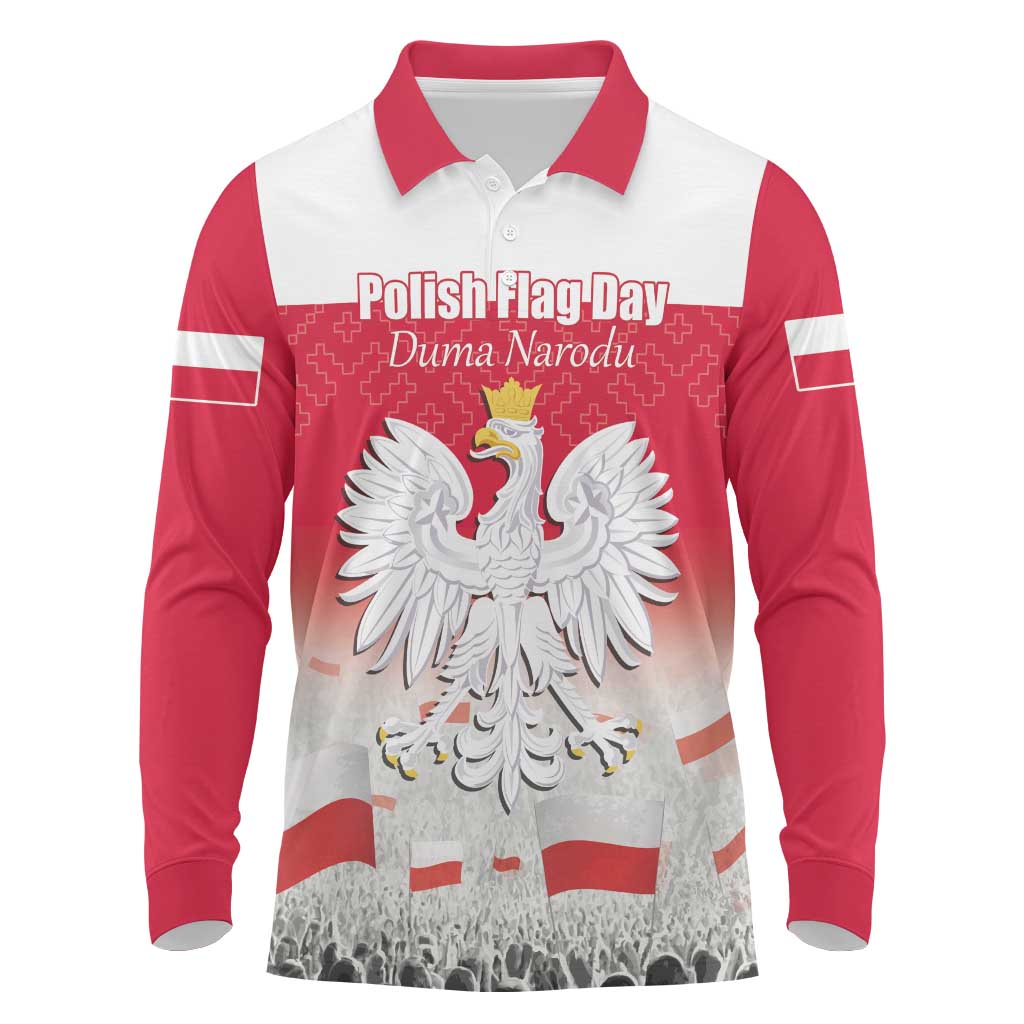 Polish Flag Day Personalized Long Sleeve Polo Shirt Duma Narodu 2nd May