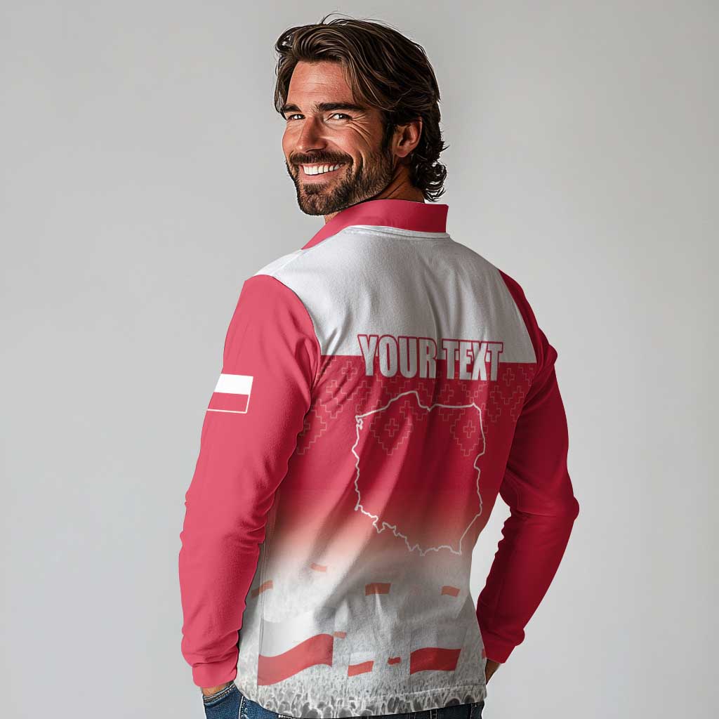 Polish Flag Day Personalized Long Sleeve Polo Shirt Duma Narodu 2nd May