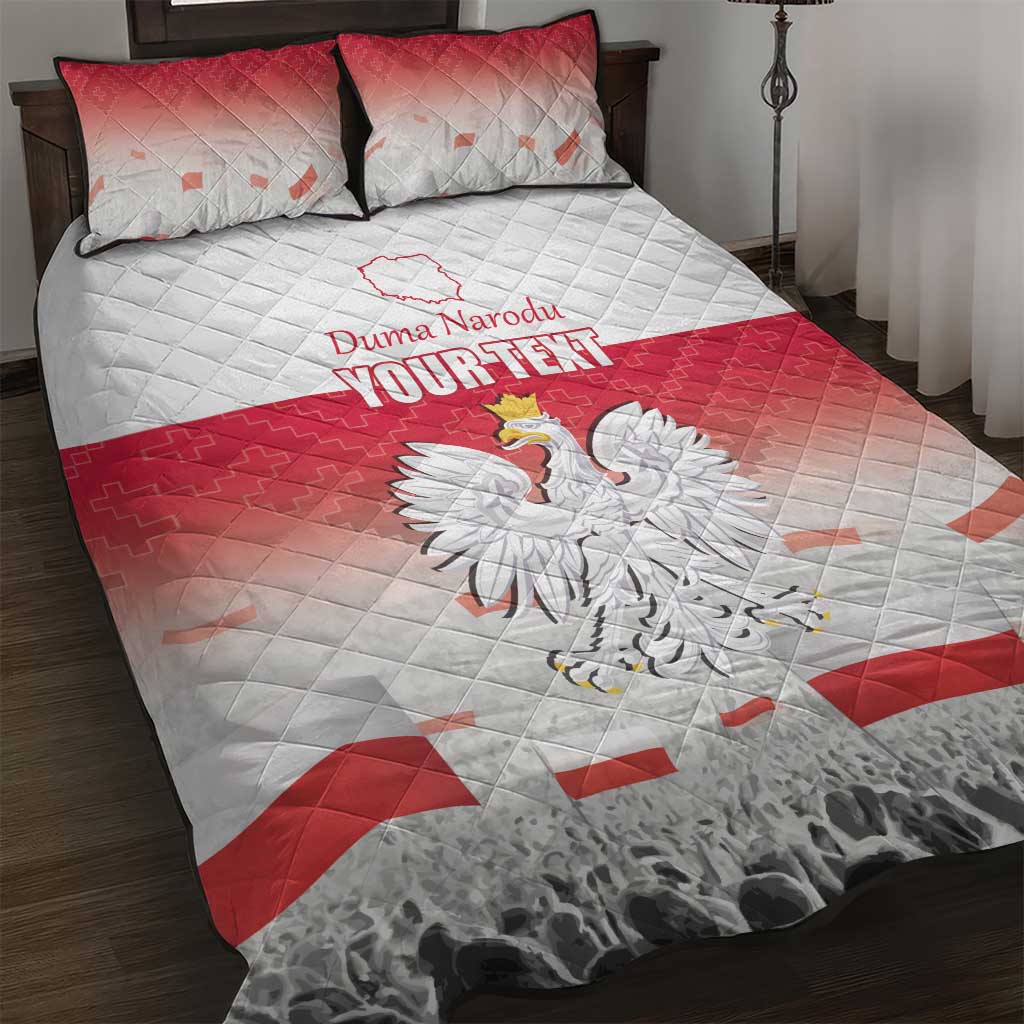 Polish Flag Day Personalized Quilt Bed Set Duma Narodu 2nd May