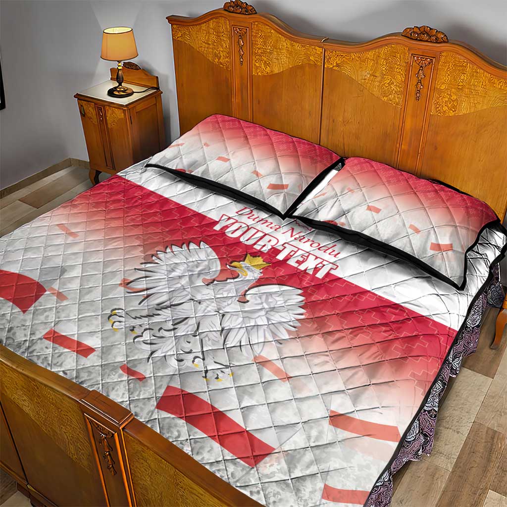 Polish Flag Day Personalized Quilt Bed Set Duma Narodu 2nd May