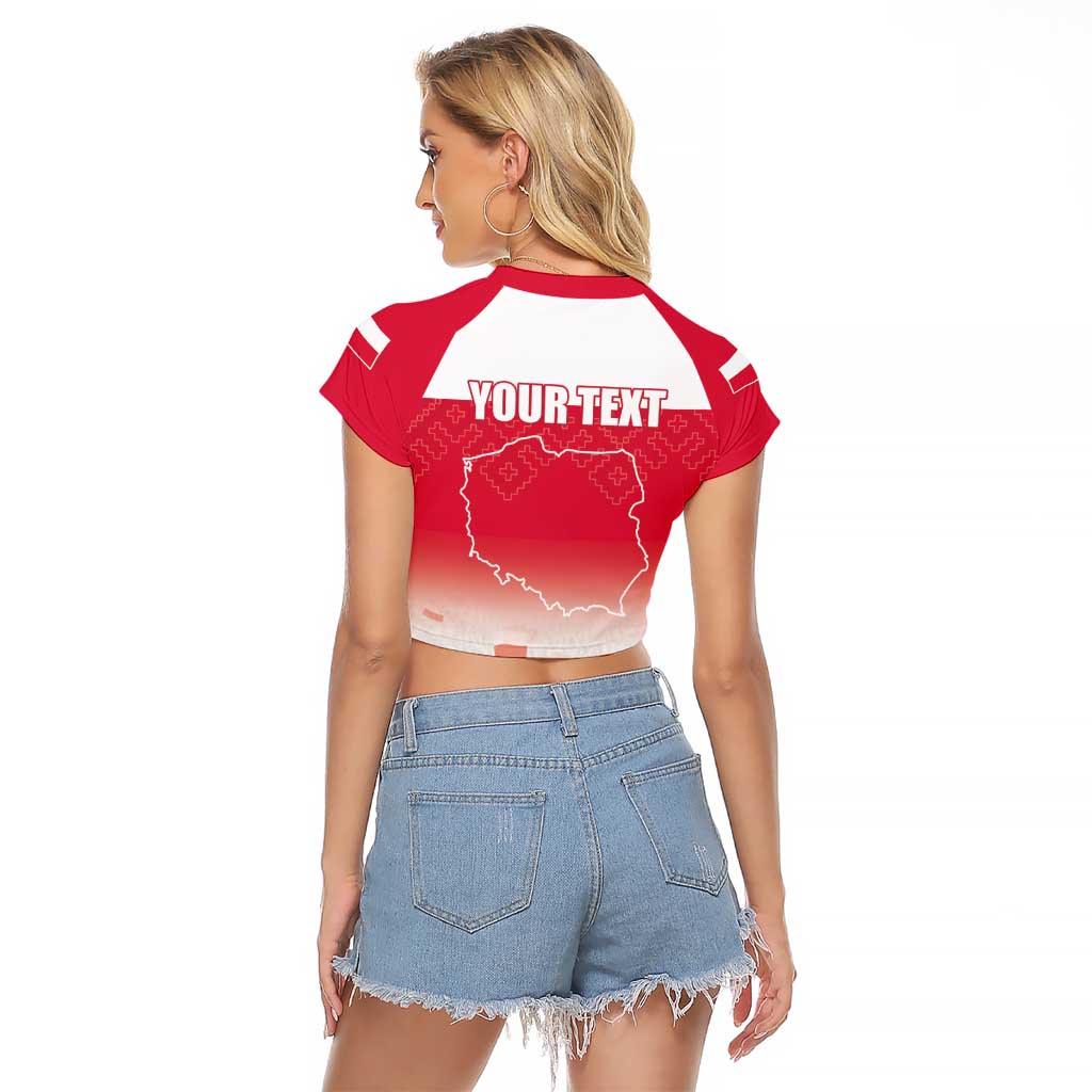 Polish Flag Day Personalized Raglan Cropped T Shirt Duma Narodu 2nd May