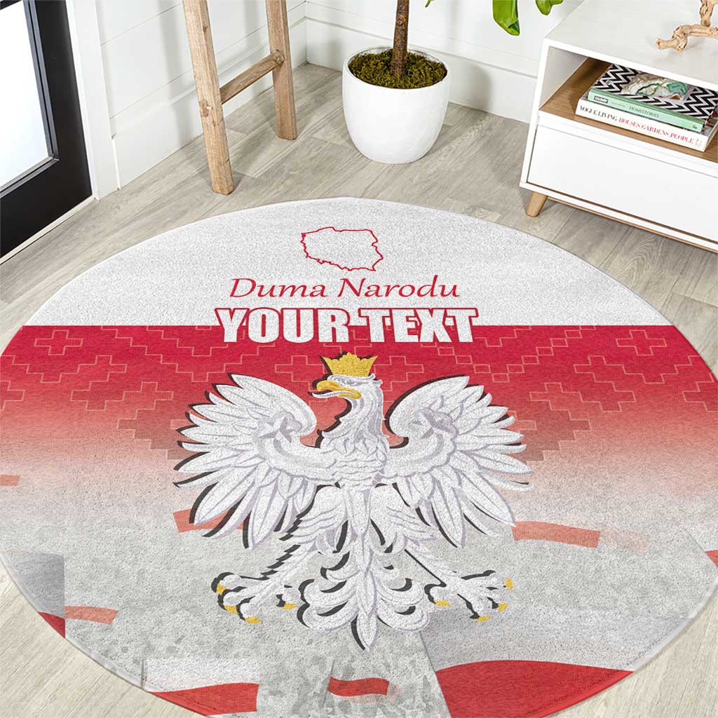 Polish Flag Day Personalized Round Carpet Duma Narodu 2nd May