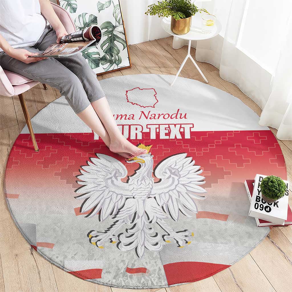 Polish Flag Day Personalized Round Carpet Duma Narodu 2nd May