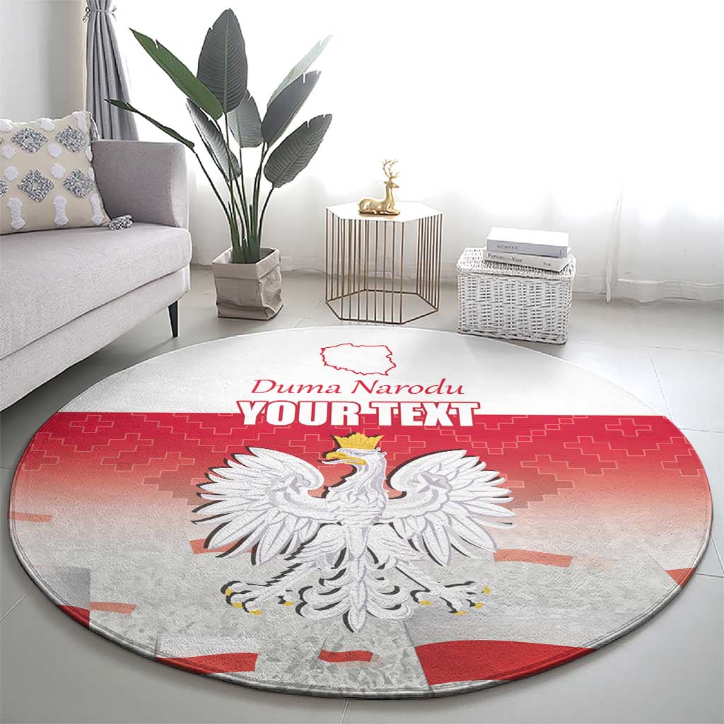 Polish Flag Day Personalized Round Carpet Duma Narodu 2nd May