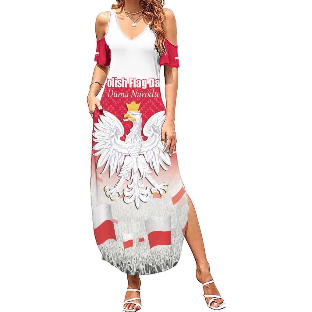 Polish Flag Day Personalized Summer Maxi Dress Duma Narodu 2nd May