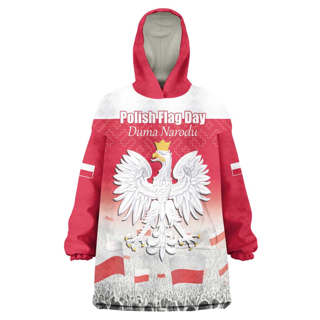 Polish Flag Day Personalized Wearable Blanket Hoodie Duma Narodu 2nd May