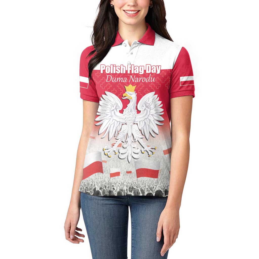 Polish Flag Day Personalized Women Polo Shirt Duma Narodu 2nd May