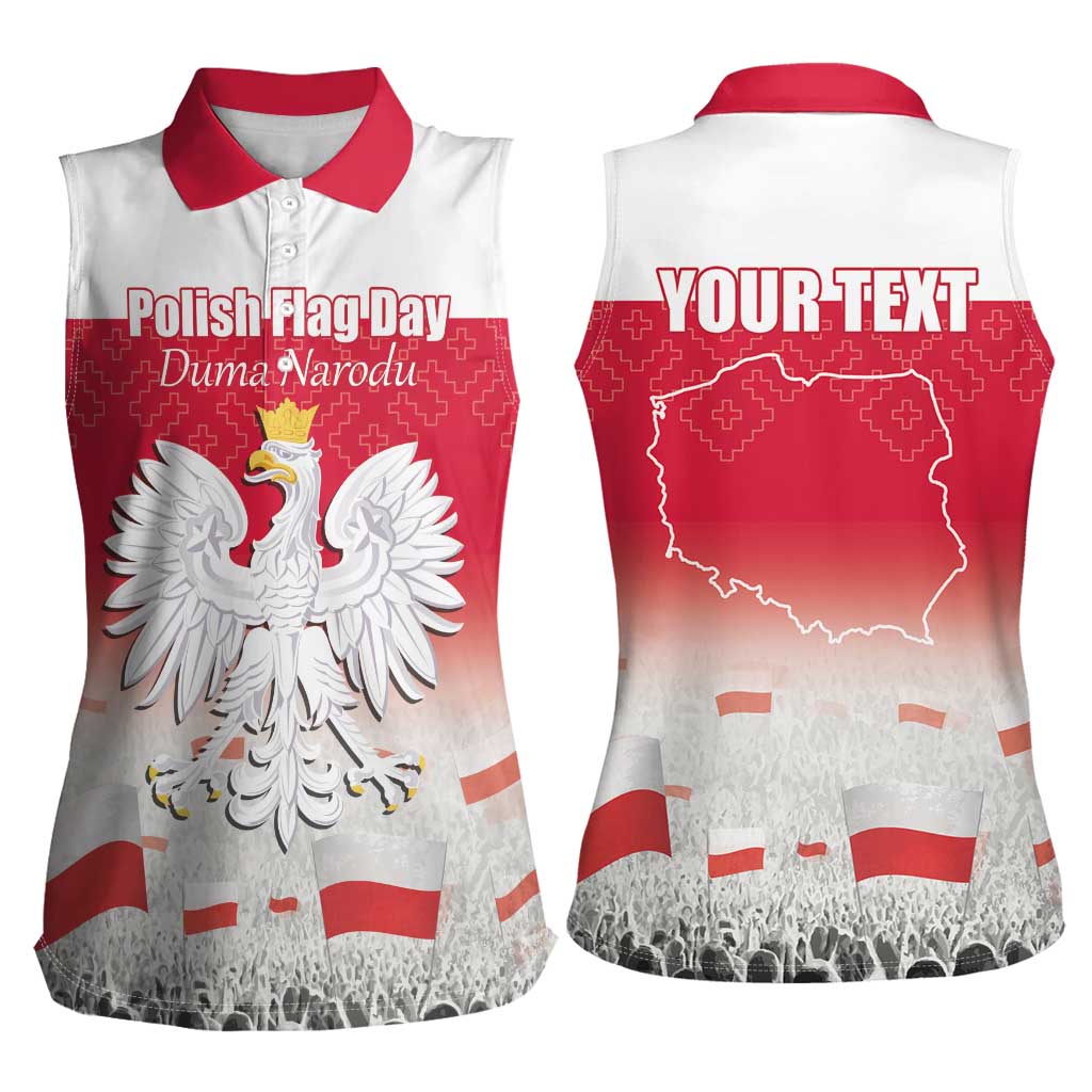 Polish Flag Day Personalized Women Sleeveless Polo Shirt Duma Narodu 2nd May