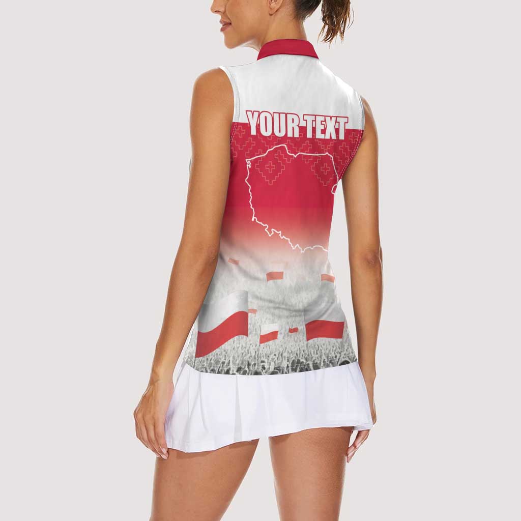 Polish Flag Day Personalized Women Sleeveless Polo Shirt Duma Narodu 2nd May