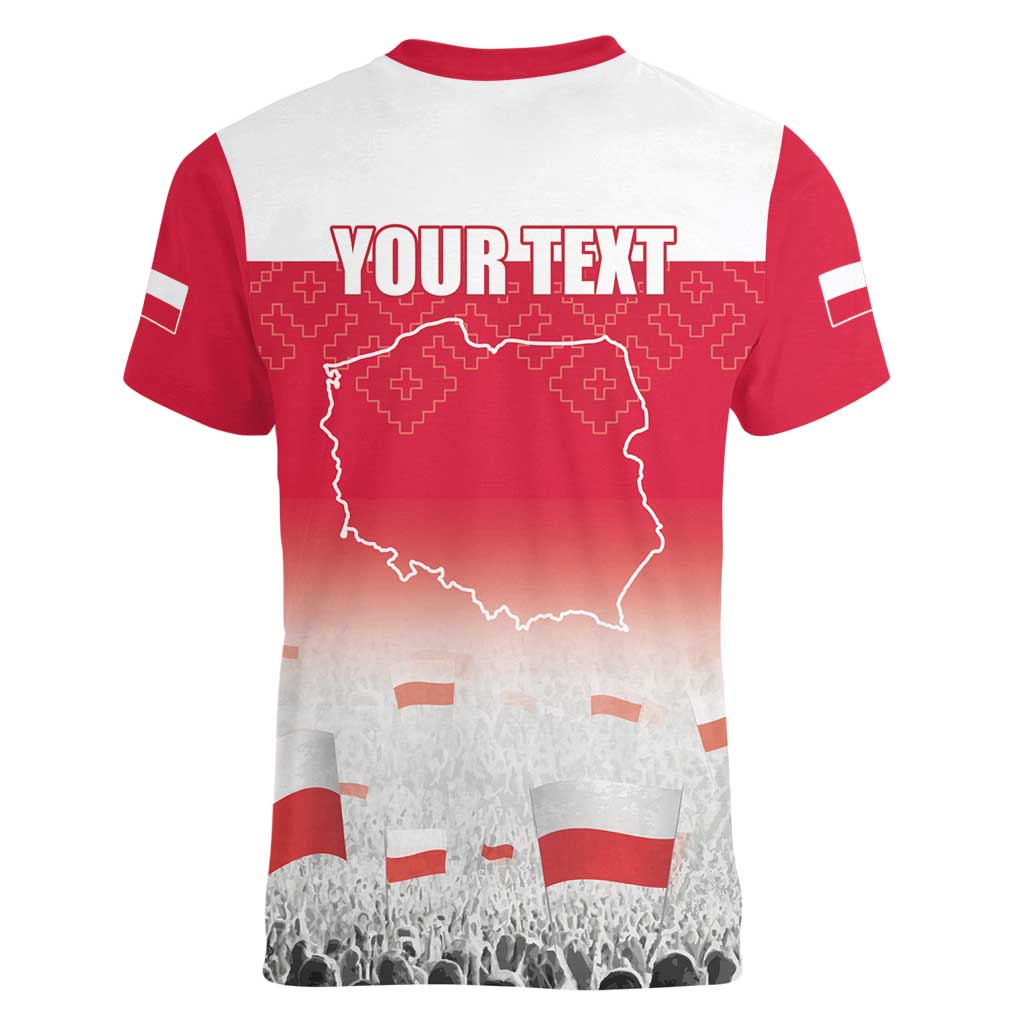 Polish Flag Day Personalized Women V-Neck T-Shirt Duma Narodu 2nd May