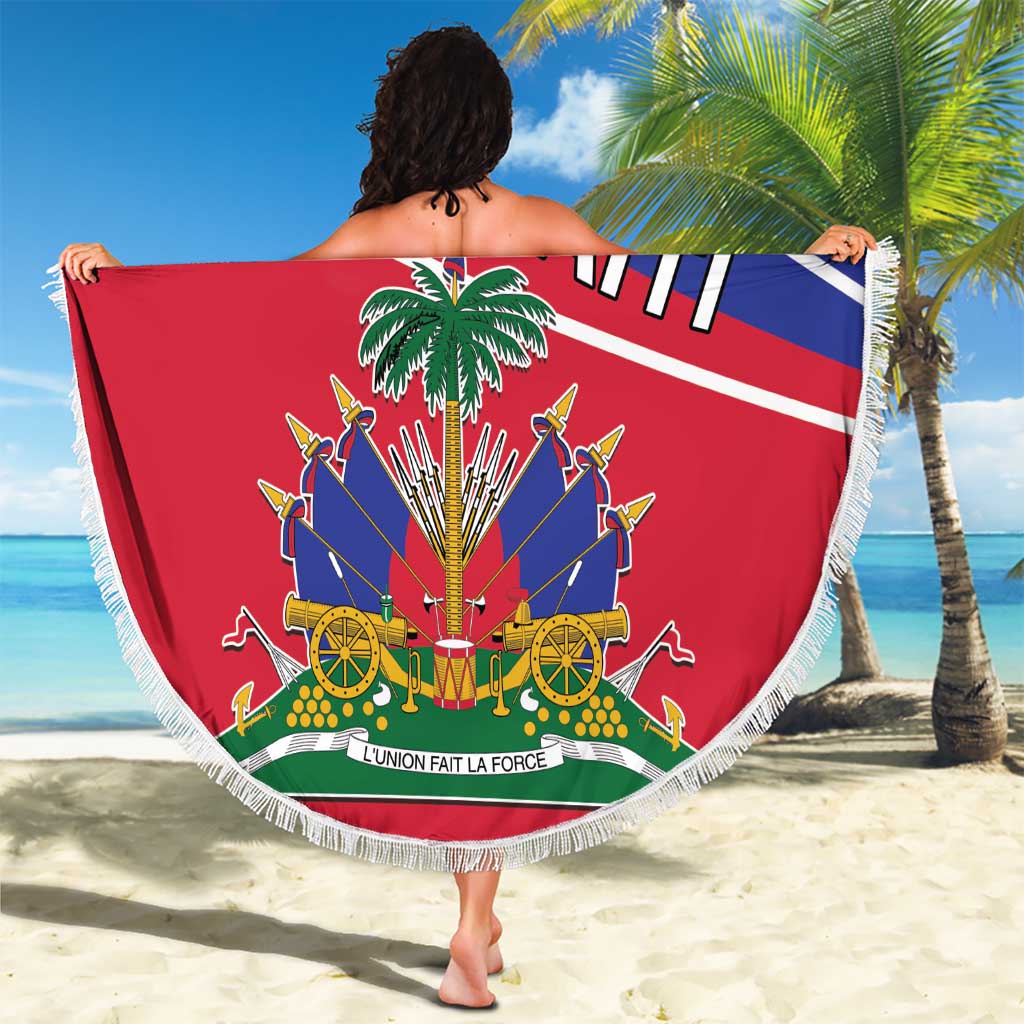 Haitian Flag Day 18 May Beach Blanket Jounen Drapo Ayisyen
