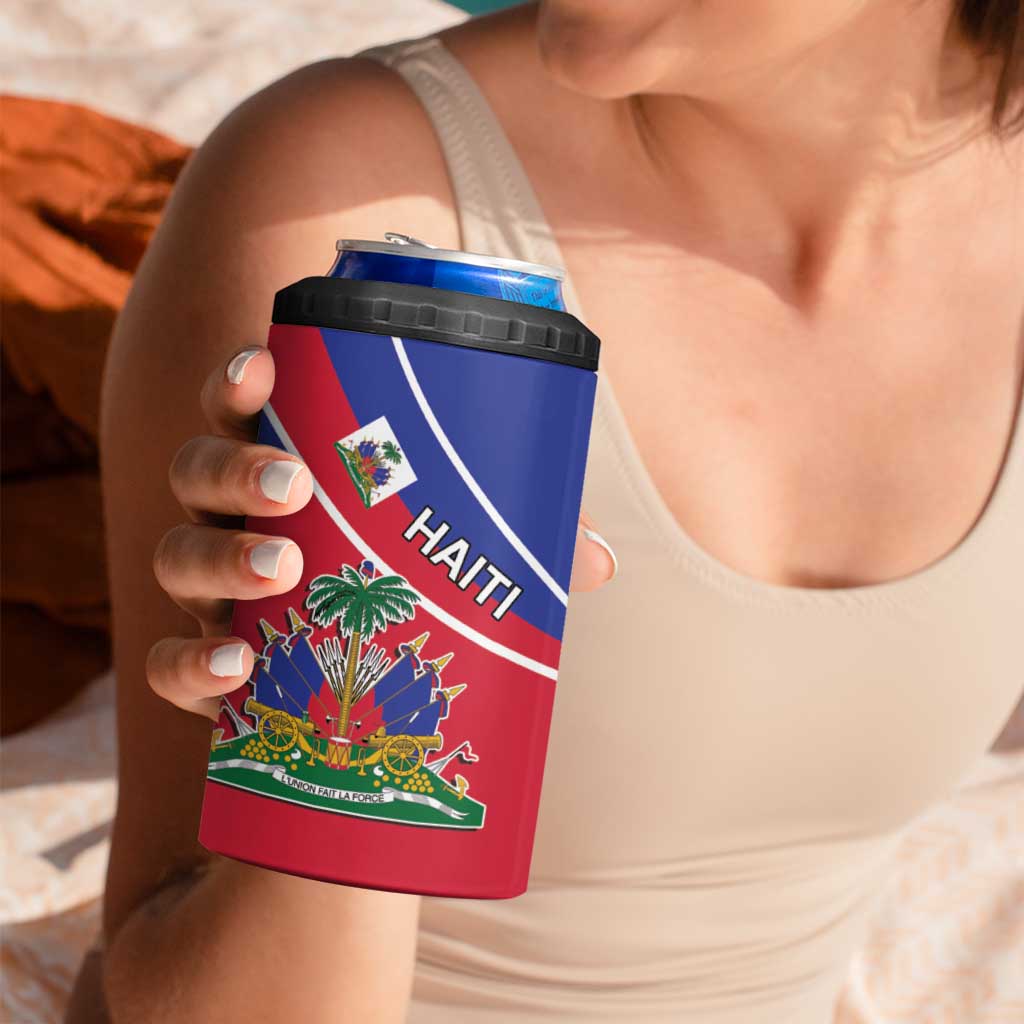 Haitian Flag Day 18 May 4 in 1 Can Cooler Tumbler Jounen Drapo Ayisyen