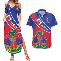 Haitian Flag Day 18 May Couples Matching Summer Maxi Dress and Hawaiian Shirt Jounen Drapo Ayisyen