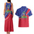Haitian Flag Day 18 May Couples Matching Tank Maxi Dress and Hawaiian Shirt Jounen Drapo Ayisyen