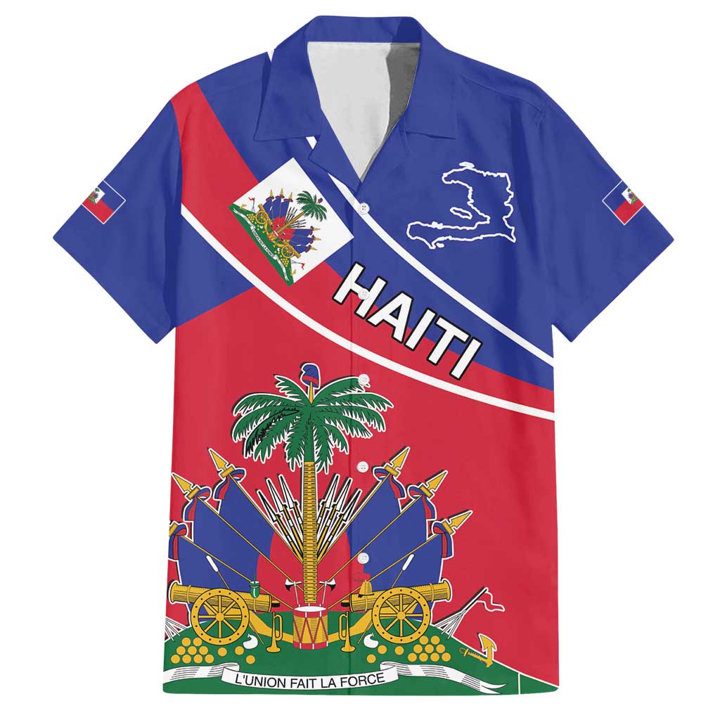 Haitian Flag Day 18 May Family Matching Long Sleeve Bodycon Dress and Hawaiian Shirt Jounen Drapo Ayisyen