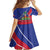 Haitian Flag Day 18 May Family Matching Off The Shoulder Long Sleeve Dress and Hawaiian Shirt Jounen Drapo Ayisyen