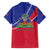 Haitian Flag Day 18 May Family Matching Off The Shoulder Long Sleeve Dress and Hawaiian Shirt Jounen Drapo Ayisyen
