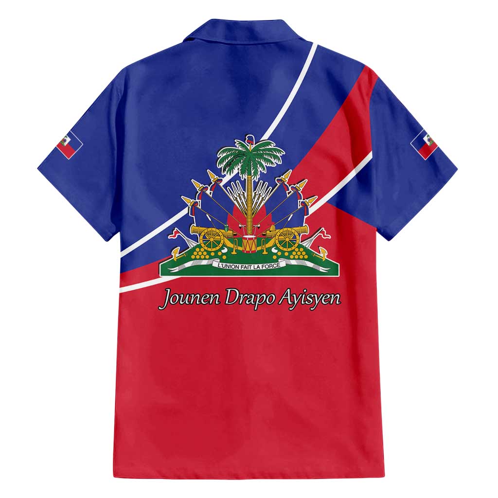Haitian Flag Day 18 May Family Matching Off Shoulder Maxi Dress and Hawaiian Shirt Jounen Drapo Ayisyen
