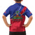 Haitian Flag Day 18 May Family Matching Off Shoulder Short Dress and Hawaiian Shirt Jounen Drapo Ayisyen