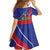 Haitian Flag Day 18 May Family Matching Off Shoulder Short Dress and Hawaiian Shirt Jounen Drapo Ayisyen