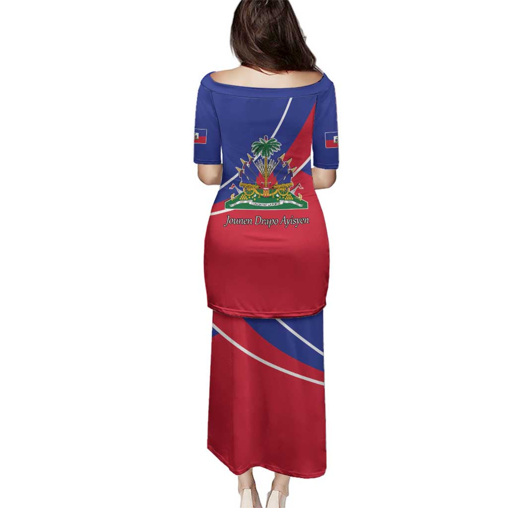Haitian Flag Day 18 May Family Matching Puletasi and Hawaiian Shirt Jounen Drapo Ayisyen