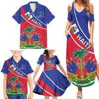 Haitian Flag Day 18 May Family Matching Summer Maxi Dress and Hawaiian Shirt Jounen Drapo Ayisyen