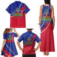 Haitian Flag Day 18 May Family Matching Tank Maxi Dress and Hawaiian Shirt Jounen Drapo Ayisyen