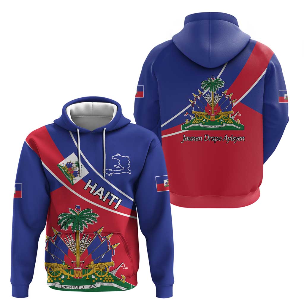 Haitian Flag Day 18 May Hoodie Jounen Drapo Ayisyen
