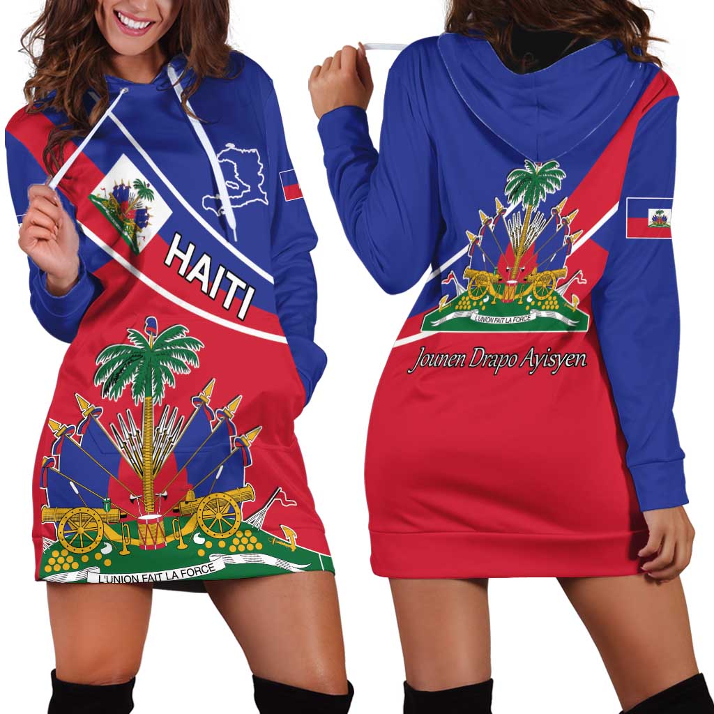 Haitian Flag Day 18 May Hoodie Dress Jounen Drapo Ayisyen