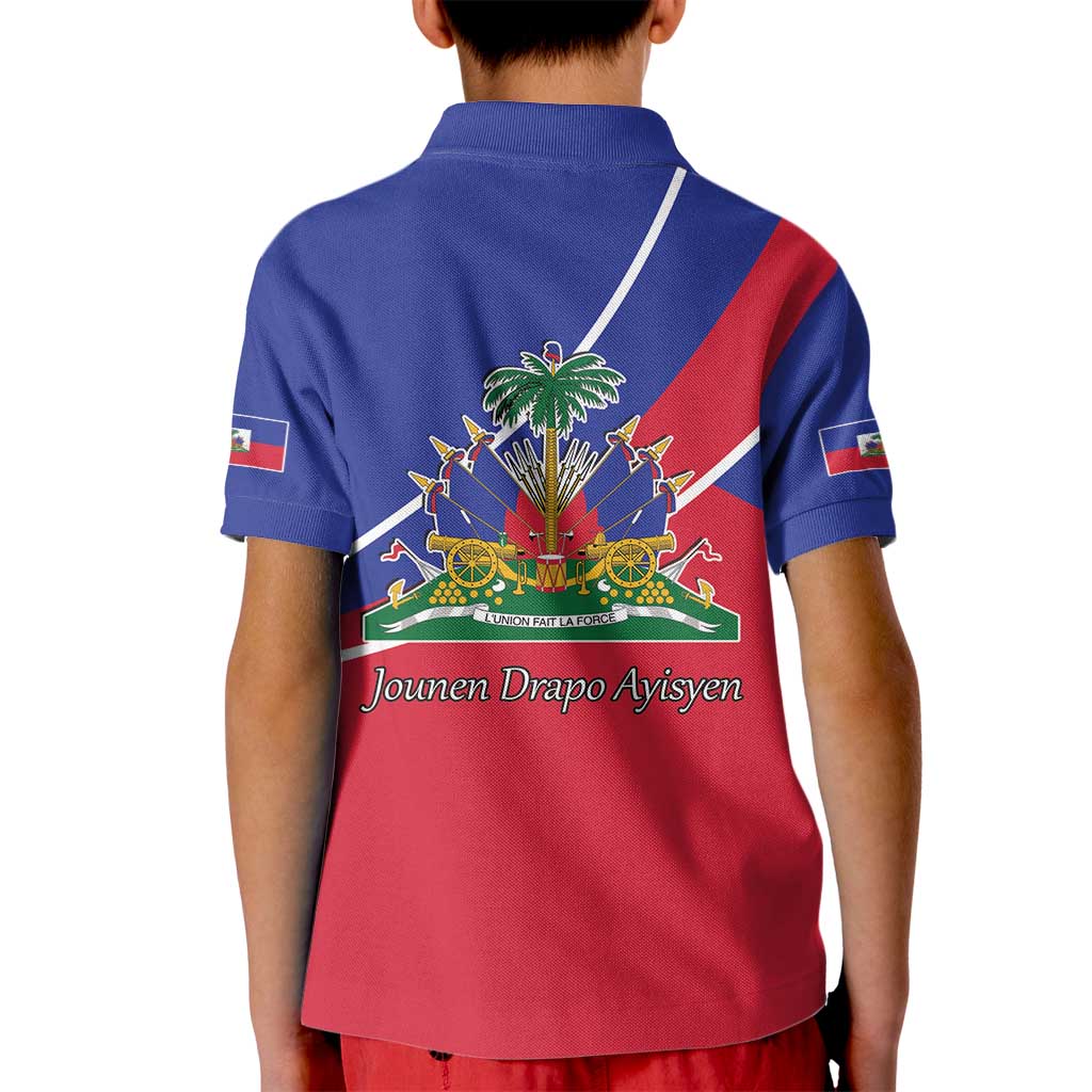 Haitian Flag Day 18 May Kid Polo Shirt Jounen Drapo Ayisyen