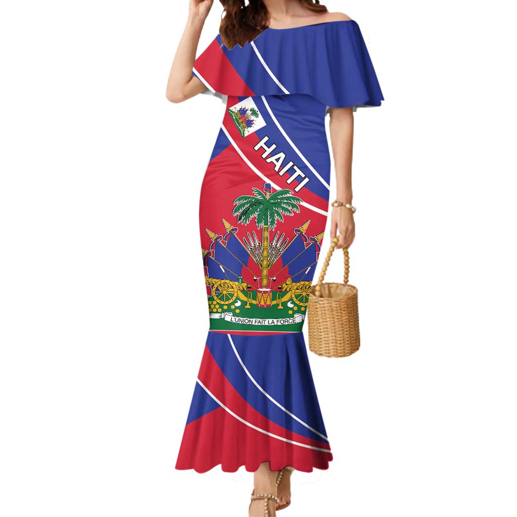 Haitian Flag Day 18 May Mermaid Dress Jounen Drapo Ayisyen