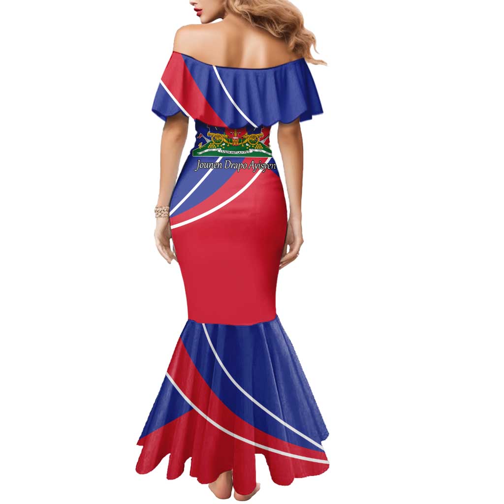 Haitian Flag Day 18 May Mermaid Dress Jounen Drapo Ayisyen