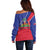 Haitian Flag Day 18 May Off Shoulder Sweater Jounen Drapo Ayisyen