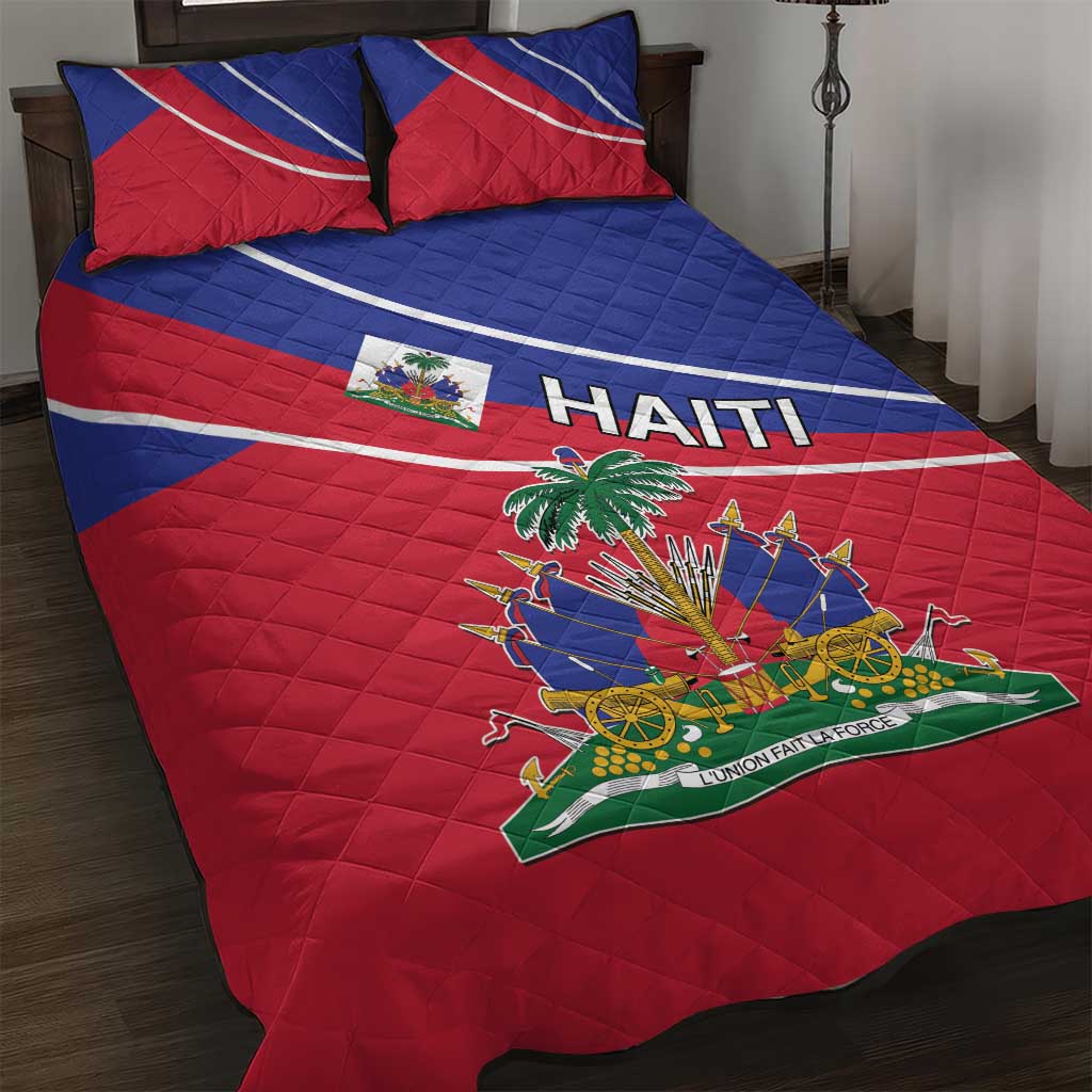 Haitian Flag Day 18 May Quilt Bed Set Jounen Drapo Ayisyen