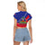 Haitian Flag Day 18 May Raglan Cropped T Shirt Jounen Drapo Ayisyen