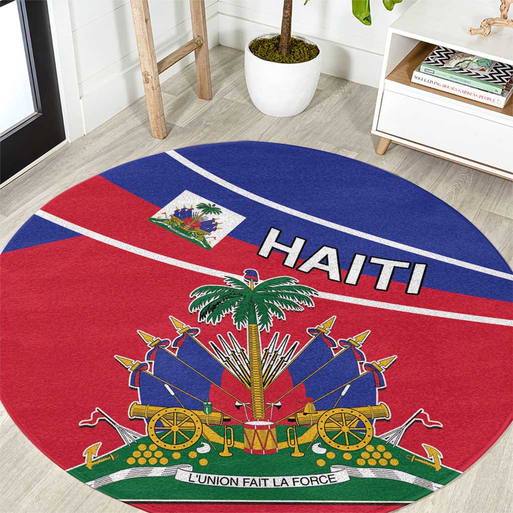 Haitian Flag Day 18 May Round Carpet Jounen Drapo Ayisyen