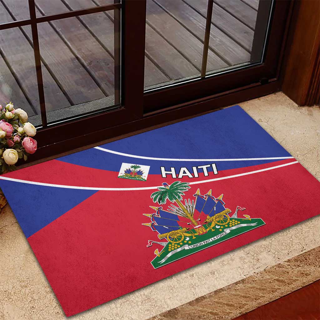 Haitian Flag Day 18 May Rubber Doormat Jounen Drapo Ayisyen