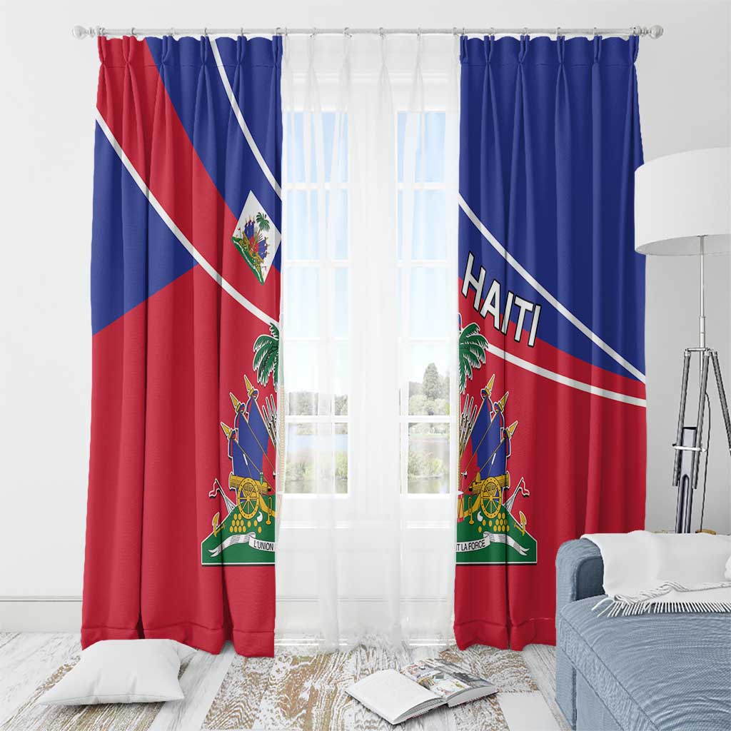 Haitian Flag Day 18 May Window Curtain Jounen Drapo Ayisyen