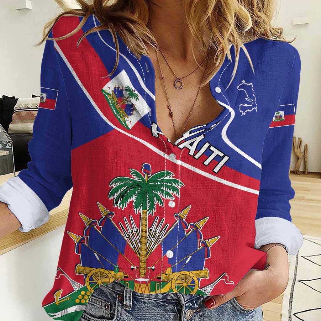 Haitian Flag Day 18 May Women Casual Shirt Jounen Drapo Ayisyen