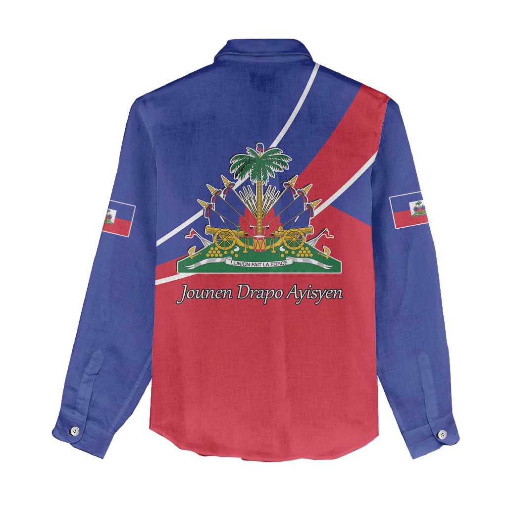 Haitian Flag Day 18 May Women Casual Shirt Jounen Drapo Ayisyen