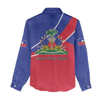 Haitian Flag Day 18 May Women Casual Shirt Jounen Drapo Ayisyen
