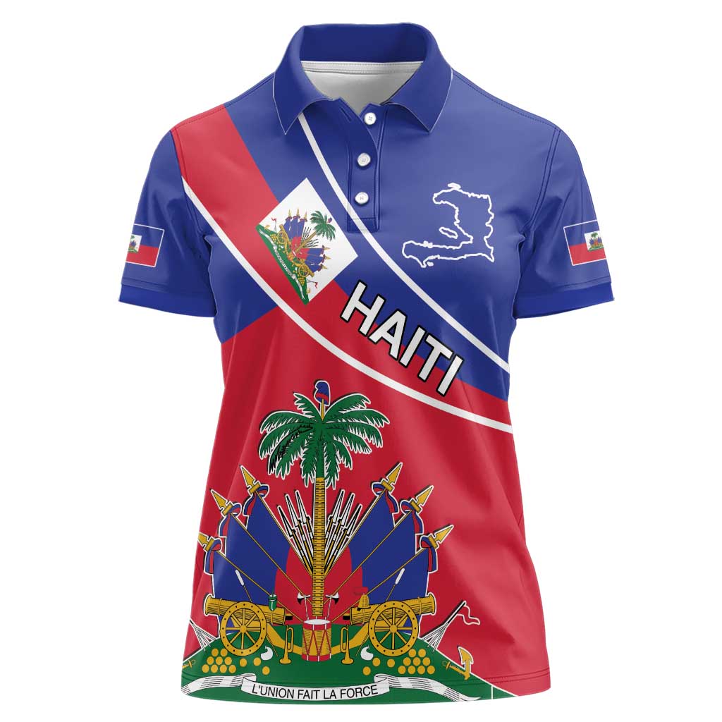 Haitian Flag Day 18 May Women Polo Shirt Jounen Drapo Ayisyen
