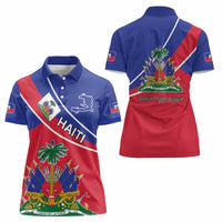 Haitian Flag Day 18 May Women Polo Shirt Jounen Drapo Ayisyen