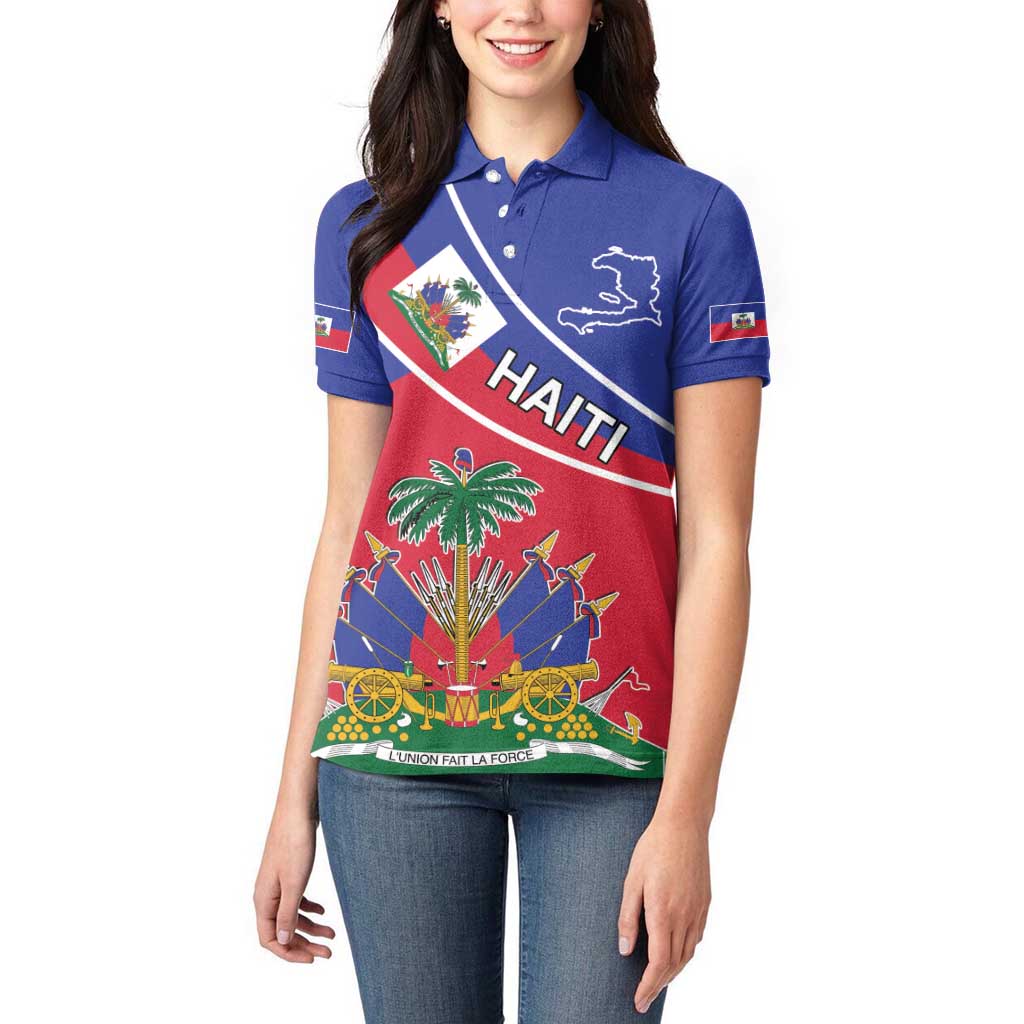 Haitian Flag Day 18 May Women Polo Shirt Jounen Drapo Ayisyen